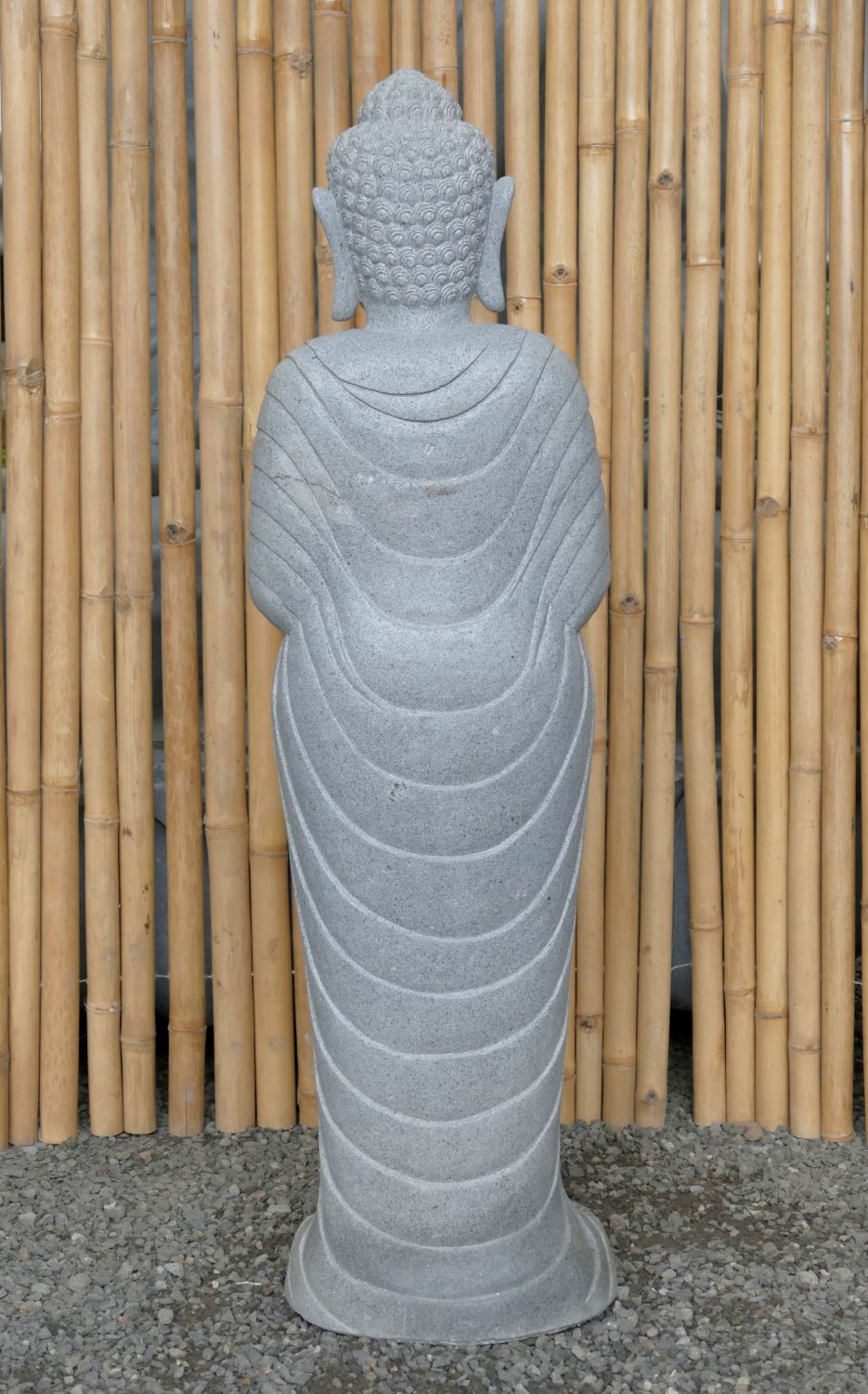  Product image 5 of the product “Standing Buddha made of Riverstone in Dharmachakra position - gesture of wheel of the teaching of Dharma. About 122cm height ”